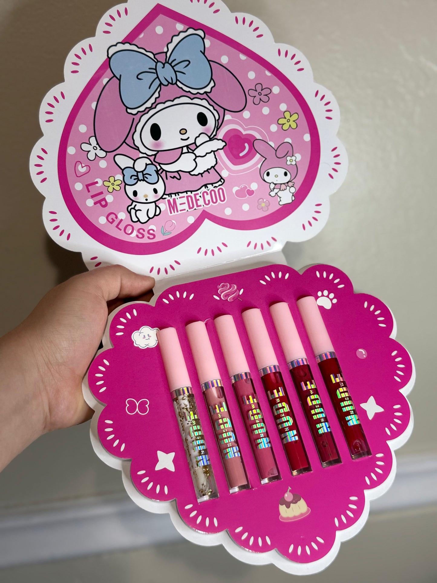 Set 6 pcs Lipgloss Pink