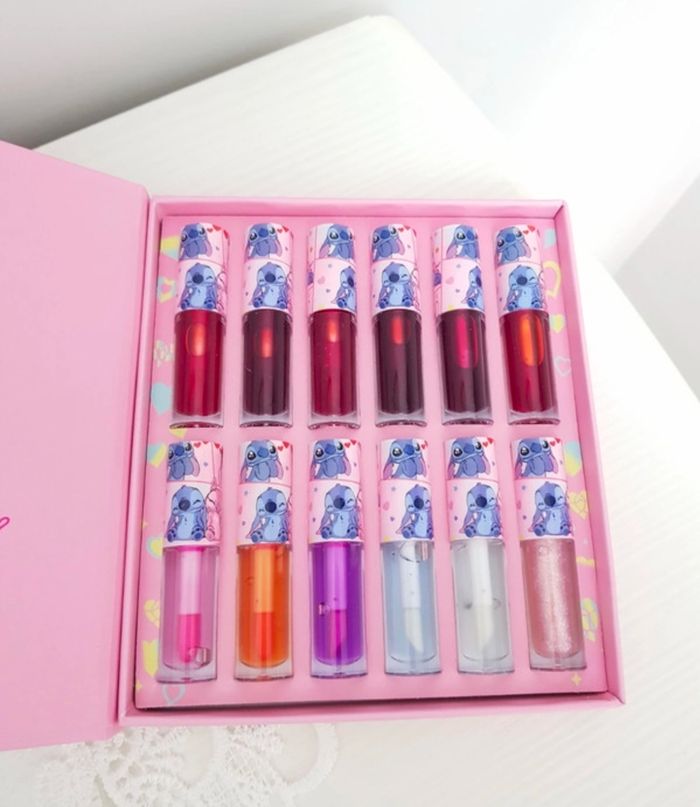 12Pcs Cute Lip Gloss Set Glossy Lip Tint Moisturizing Waterproof Lip Gloss Lip Stain Girls Party Gift Favors Lips Makeup