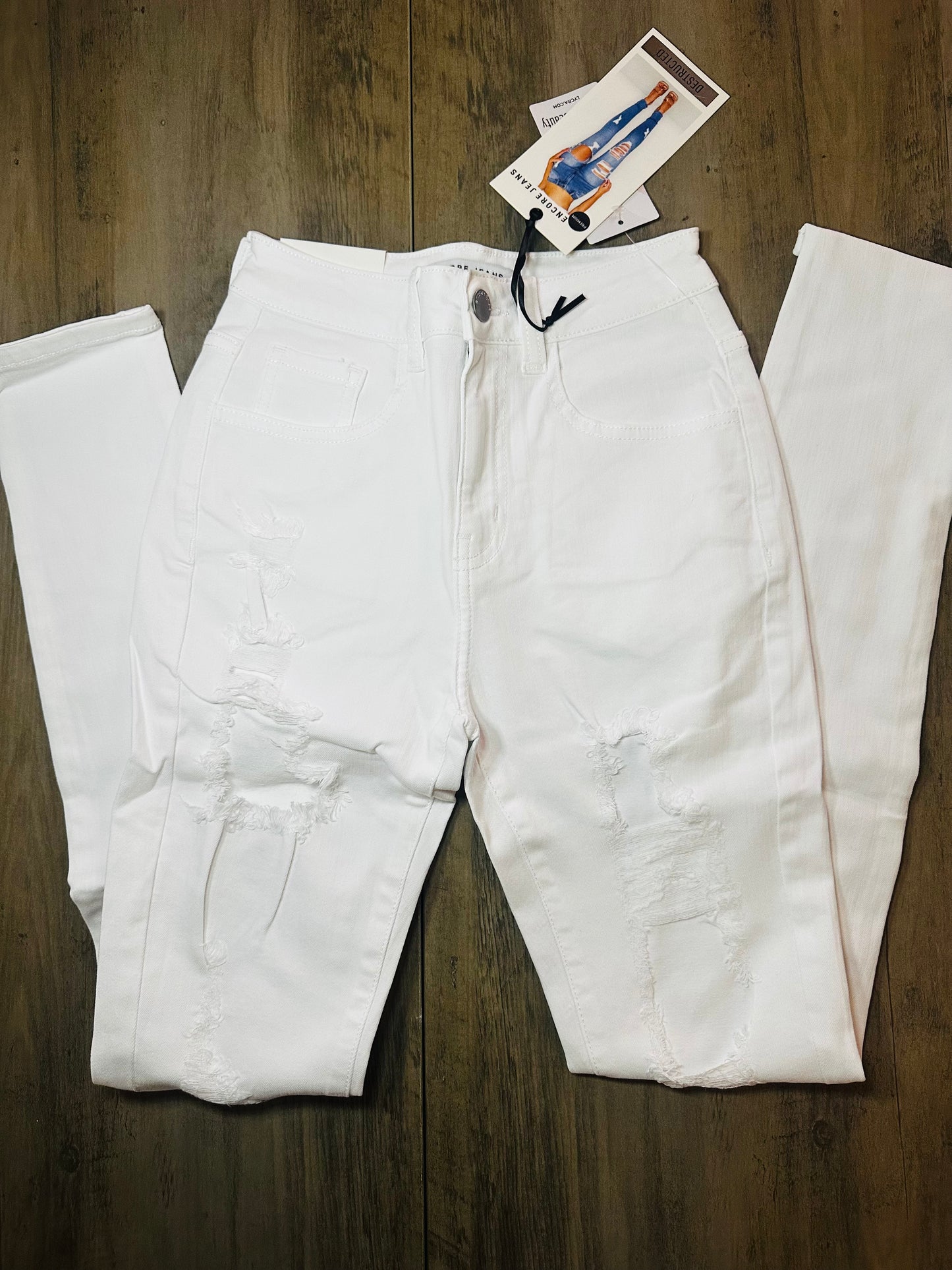 Pantalón blanco de mezclilla