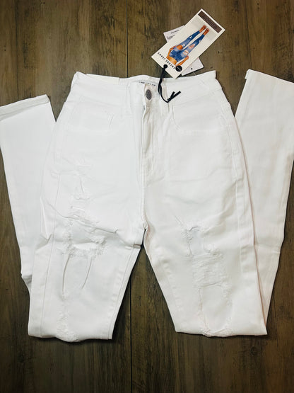 Pantalón blanco de mezclilla