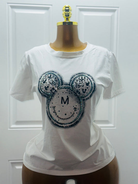 Blusa blanca con perlas