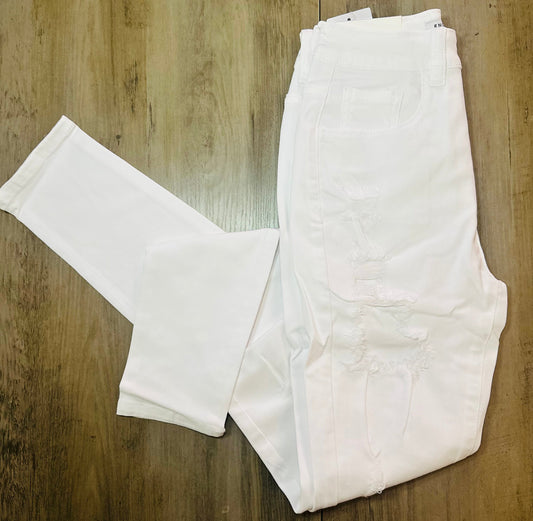 Pantalón blanco de mezclilla