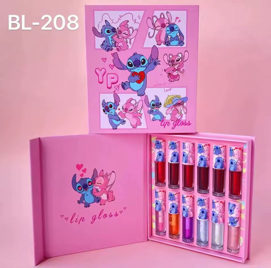 12Pcs Cute Lip Gloss Set Glossy Lip Tint Moisturizing Waterproof Lip Gloss Lip Stain Girls Party Gift Favors Lips Makeup